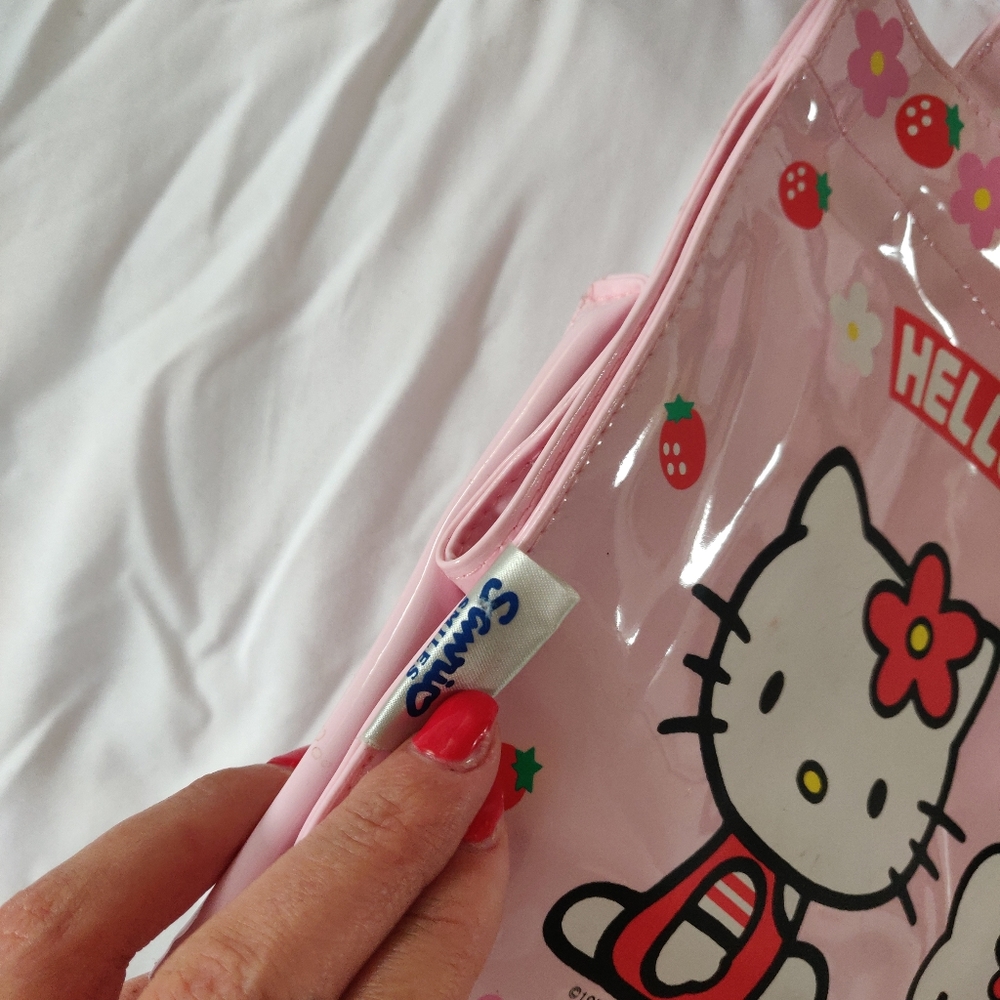 🍓VINTAGE HELLO KITTY MINI PVC TOTE BAG 🍓 - Picture 4 of 5